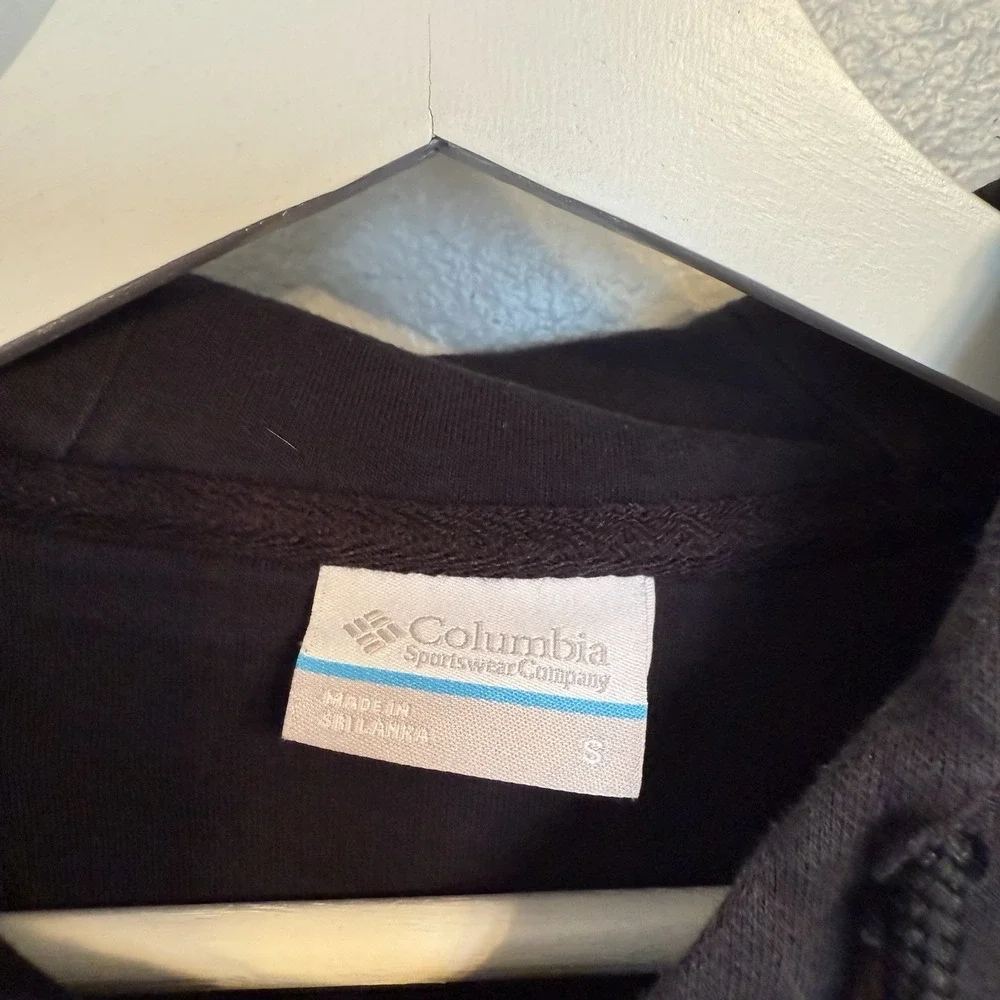 Columbia‎ Texas Longhorn Mens Small Hoodie Black Faded Pullover Sweater Jacket